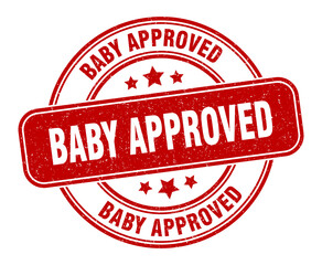 baby approved stamp. baby approved label. round grunge sign