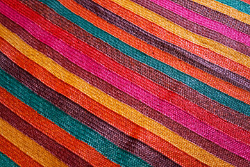 Handicraft with colorful straw, Rio, Brazil