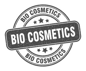 bio cosmetics stamp. bio cosmetics label. round grunge sign
