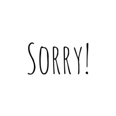 ''Sorry'' Lettering Illustration