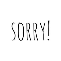 ''Sorry'' Lettering Illustration