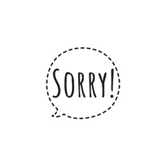 ''Sorry'' Lettering Illustration