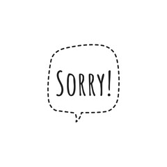 ''Sorry'' Lettering Illustration