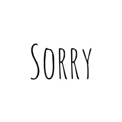 ''Sorry'' Lettering Illustration