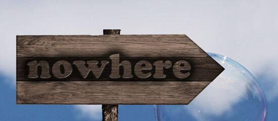 nowhere sign on arrow wood