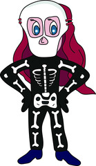 A cute Skeleton to scare halloween night