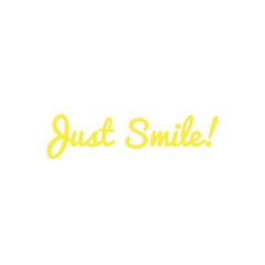 ''Just smile'' Lettering Illustration