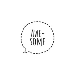 Fototapeta premium ''Awesome'' Lettering Illustration