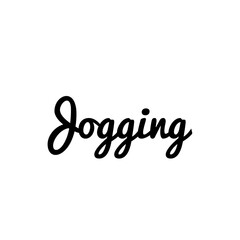 ''Jogging'' Lettering Illustration for Sportswear Design