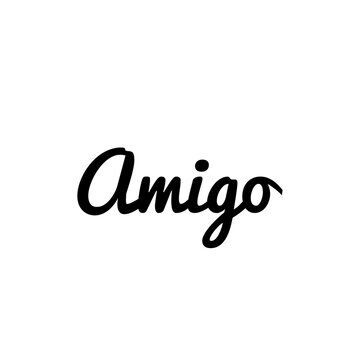 ''Amigo'' (''friend'' in spanish) Lettering Illustration