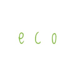 ''Eco'' Lettering Illustration for Packaging Design/Graphic Design Development/Print