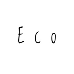 ''Eco'' Lettering Illustration for Packaging Design/Graphic Design Development/Print