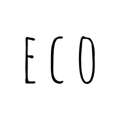 ''Eco'' Lettering Illustration for Packaging Design/Graphic Design Development/Print