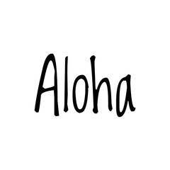 ''Aloha'' Lettering Illustration