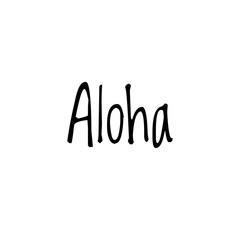''Aloha'' Lettering Illustration