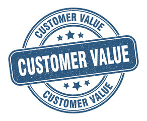 customer value stamp. customer value label. round grunge sign