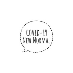 ''Covid-19 New Normal'' Lettering Illustration