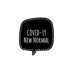 ''Covid-19 New Normal'' Lettering Illustration
