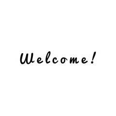 ''Welcome'' Lettering Illustration