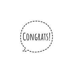 ''Congratulations'' Word Lettering Illustration
