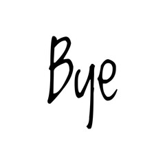 ''Goodbye'' Word Lettering Illustration