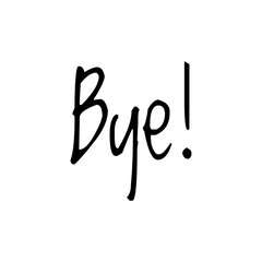 ''Goodbye'' Word Lettering Illustration