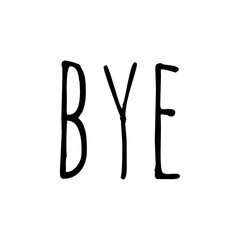 ''Goodbye'' Word Lettering Illustration