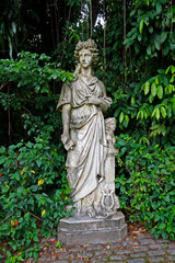Female deity statue at "Bosque da Freguesia" Public park in the neighborhood of Jacarepagua