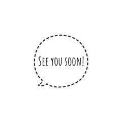 ''See you soon'' Word Lettering Illustration