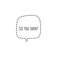 ''See you soon'' Word Lettering Illustration
