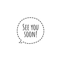 ''See you soon'' Word Lettering Illustration