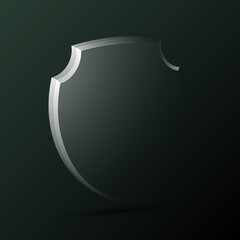 Protected guard shield concept. Safety badge, protection icon. Privacy colorful banner shield. Security label. Defense tag. Presentation shining sticker shield. Defense safeguard sign. badge