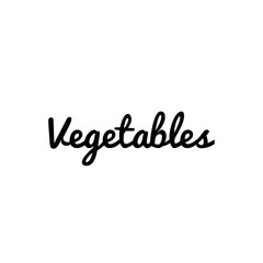 Fototapeta premium ''Vegetables'' Word Lettering Illustration