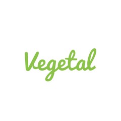 ''Vegetal'' Word Lettering Illustration