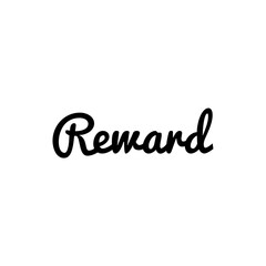 ''Reward'' Word Lettering Illustration