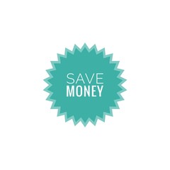 ''Save'' Icon Word Lettering Illustration