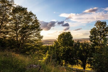 Fränkische Sommerlandschaft in den Hügeln