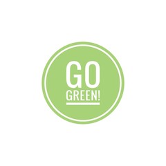 ''Go green'' Word Lettering Illustration