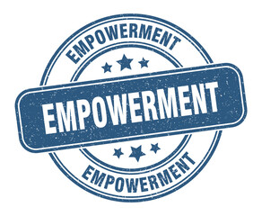 empowerment stamp. empowerment label. round grunge sign