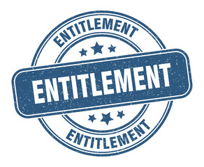 entitlement stamp. entitlement label. round grunge sign