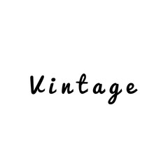 ''Vintage'' Word Lettering Illustration