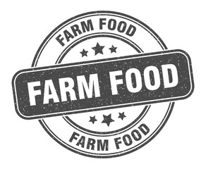 farm food stamp. farm food label. round grunge sign