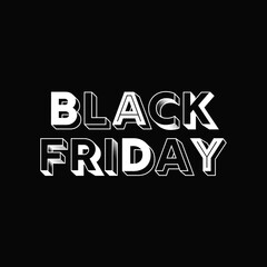 Black Friday Sale 2020. Black Friday Creative 3D Typography Logo, Banner, Social Post. Typographic Logo Banner Vector EPS10 Design for Black Friday Sales. 