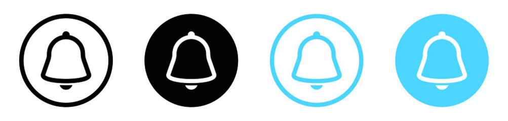 Message Notification bell icon, Alarm alert symbol for apps and websites	
