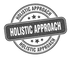 holistic approach stamp. holistic approach label. round grunge sign
