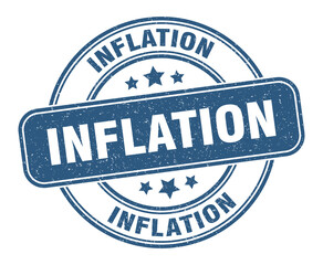 inflation stamp. inflation label. round grunge sign