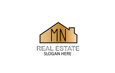 MN Letter Real Estate Logo Design 