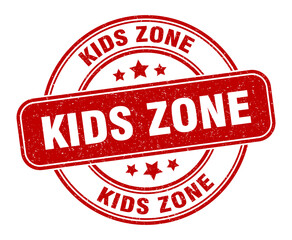 kids zone stamp. kids zone label. round grunge sign
