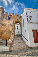 Puerta de Sancho IV, in Vejer de la Frontera, a beautiful town in Cadiz, Andalusia, Spain