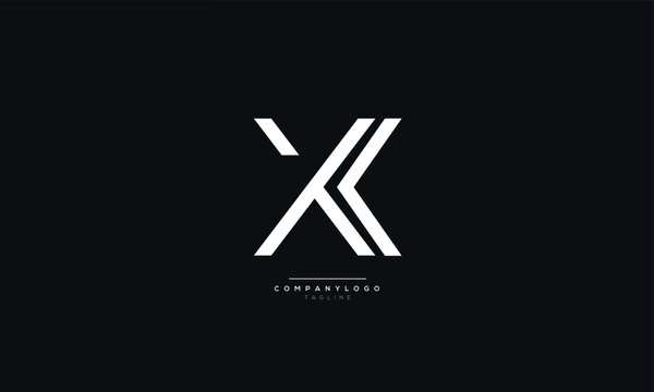 Letter XK Business Logo Design Alphabet Icon Vector Monogram